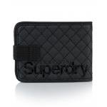 Superdry - Tarpaulin Wallet สีดำเย็บลายด้าย (Quilted Wallet)