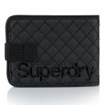 Superdry - Tarpaulin Wallet สีดำเย็บลายด้าย (Quilted Wallet)