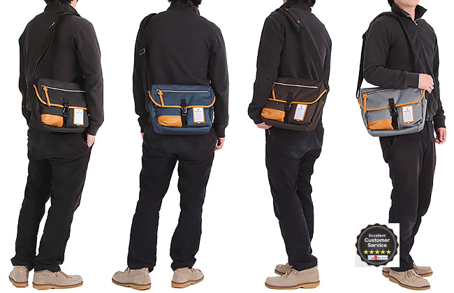 Bianchi - LBTC-03 : A4 Messenger Black x Black (สีดำ/ ขอบหนังสีดำ) thumbnail 23