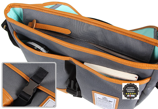Bianchi - LBTC-03 : A4 Messenger Black x Black (สีดำ/ ขอบหนังสีดำ) thumbnail 11